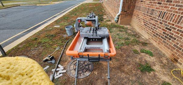 Special Equipment, tile saw!