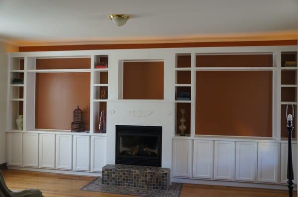 custom cabinets with fireplace -Chicago