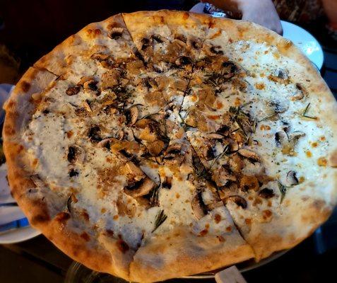 Carmelized Onion and Mushroom Pizza