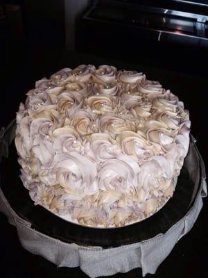 Bridal shower rose cake