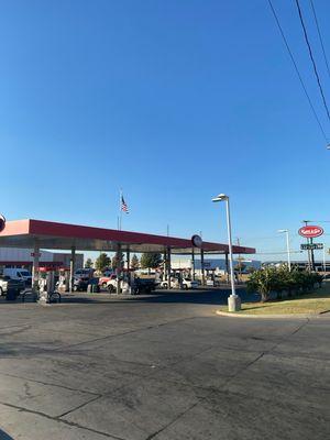 Gas pumps at Kum & Go in Tulsa, Oklahoma.