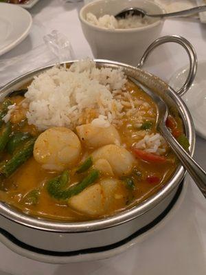 Red Curry with Sea scallops