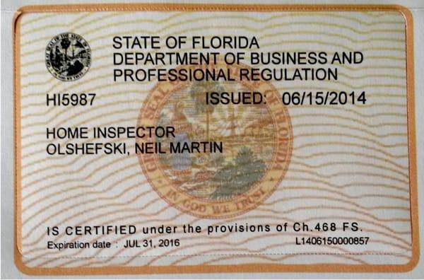 Home Inspector License