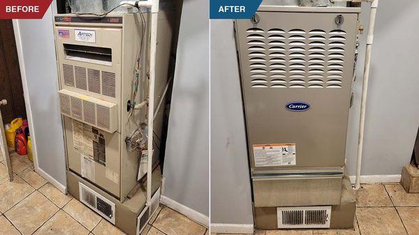 Outdated to outstanding! This furnace replacement means better heating and lower bills.