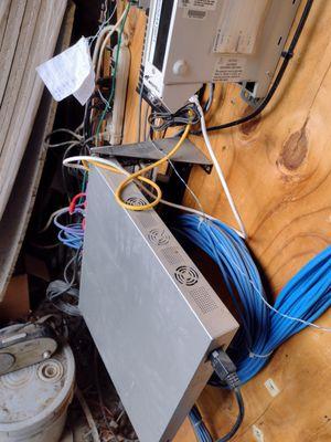 At a small business, working on clean up of a data closet (MSP work)