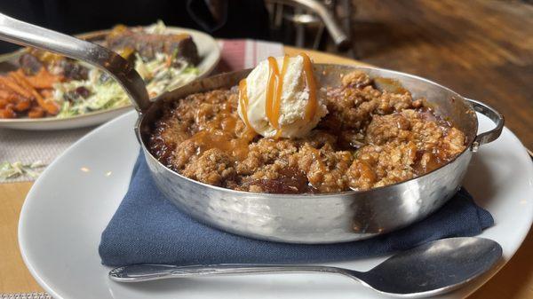 Apple crisp and ice cream!