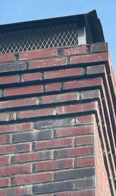 Mortar joints are uneven and in some cases huge!  1/2 bricks that were used are jagged and not cut with a blade.