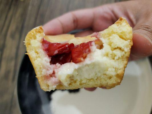 Mini butter cake cherry cream cheese