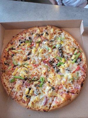 Thin crust custom pizza!