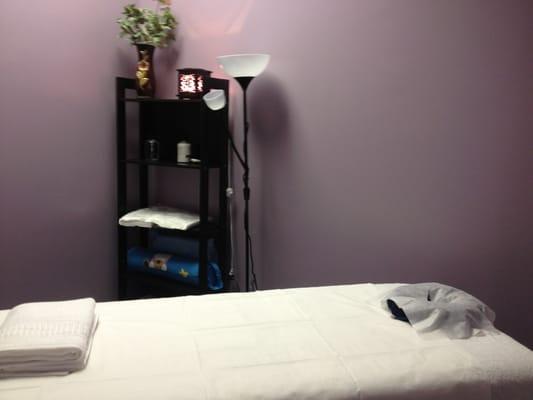 Our comfy private massage room