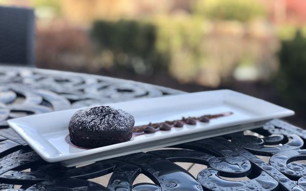 Flourless Chocolate Cake with a Cherry Port Sauce