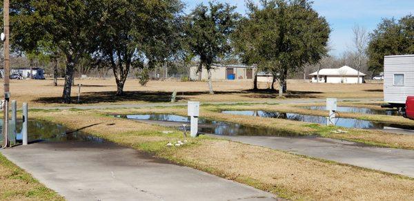 After a rain the sites are underwater.