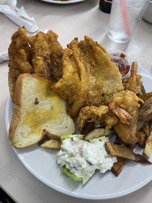 Fish and shrimp platter