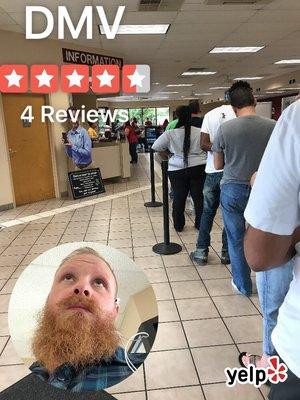 That's more like the line I expected at a DMV, surprised they're at 4.5 stars lol