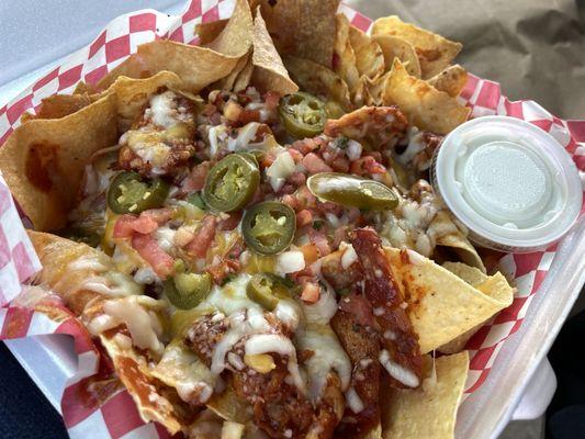 Memphis Nachos with BBQ Chicken