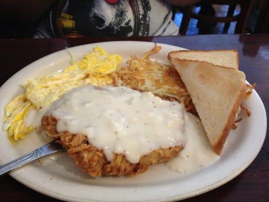 CFS, Eggs, hash browns and toast