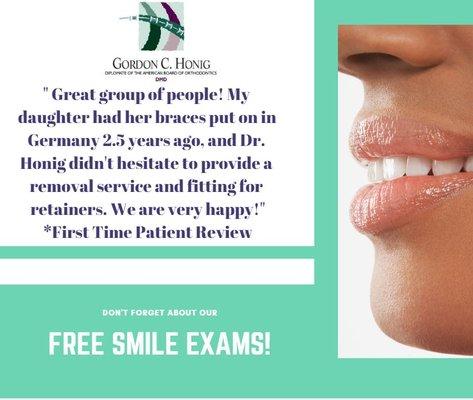 Free Smile Exams Available!