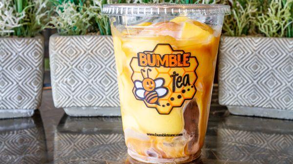 Bumble Sundae! Two scoops of ice-cream with three toppings!