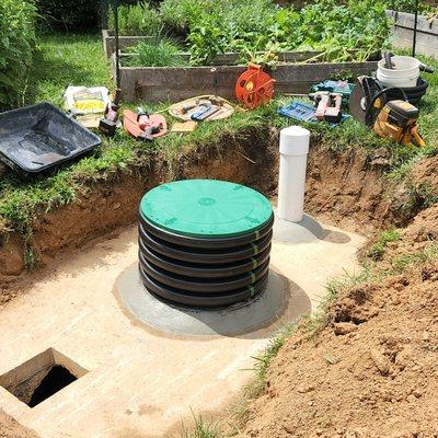 New Septic Tank Accesses Installed on to an existing septic tank.