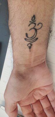 First ink. Ancient sanscrit symbol for "Breathe."