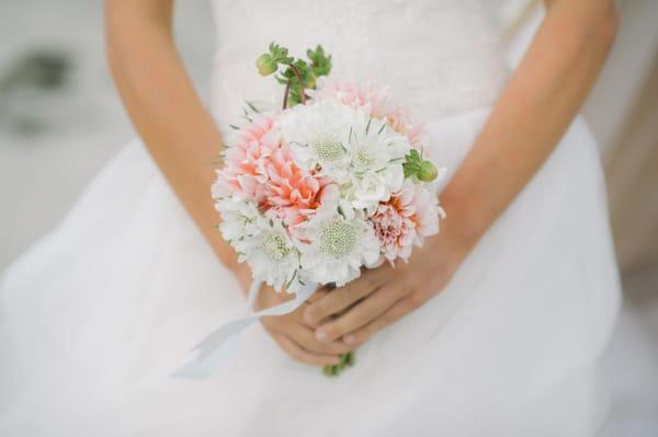 Pink and white bridal bouquet. Brianna Venzke Photography.