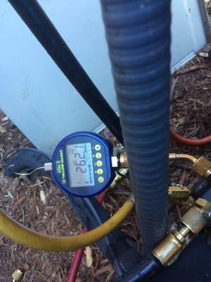 Always use a micron gauge to verify the system is free of moisture at installation and refrigeration repairs.