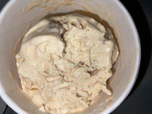 Peanut butter caramel cookie dough ice cream