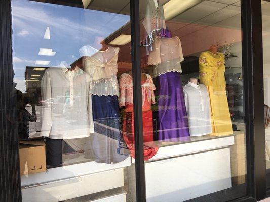 Beautifully embroidered Philippine formal wear.