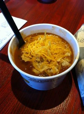 Cup of tortilla soup.