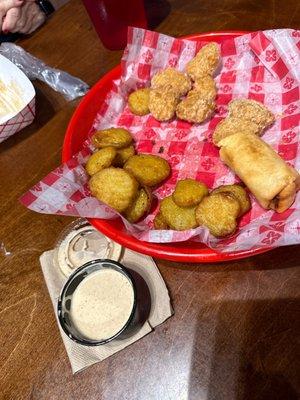 Corn nuggets, fried pickles, southwest rolls... GET THE STRUT SAUCE!!!