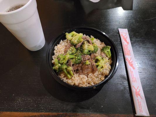 Beef and broccoli.