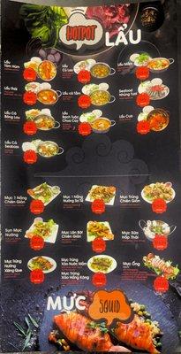 Menu hotpot