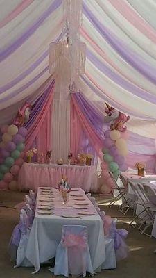 Canopy draping is also available