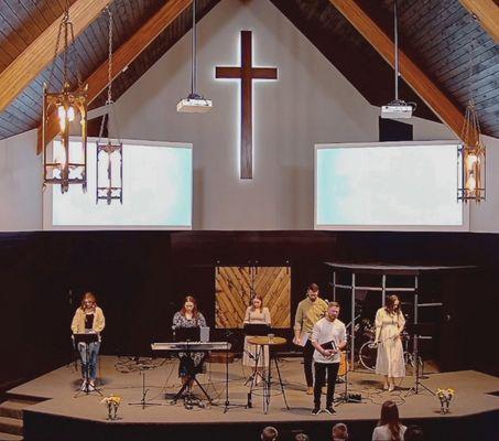 Worship team at Home Church in Mount Vernon