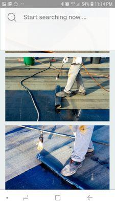 Installing a new rubberized torch down roof