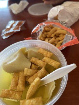 The wonton soup