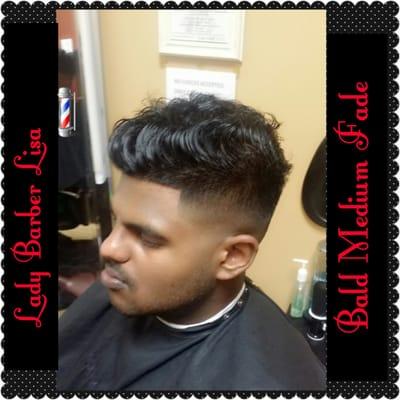 Medium High Bald Fade