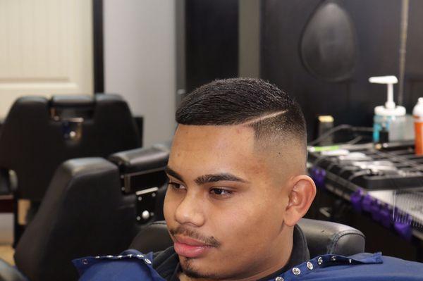 Skin fade with hard part by tony come get ready for the weekend!!