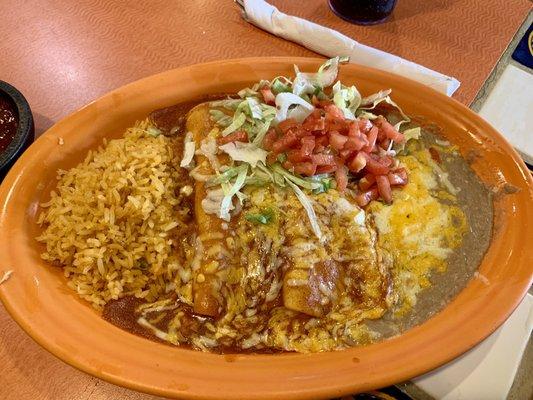 Two cheese enchiladas.