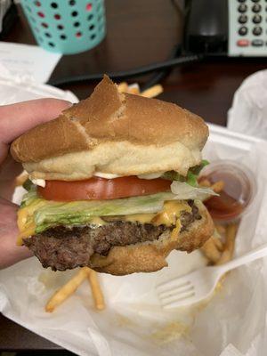 Mushroom cheeseburger