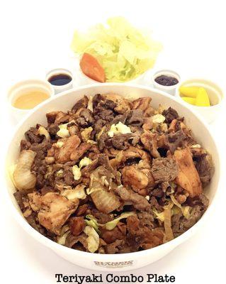 Huge  portion of Delicious & flavorful  Grilled Teriyaki Combo Plate $14.65