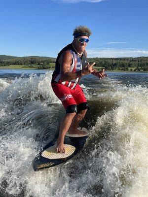 Rock and Roll surfers at Steamboat Lake Marina