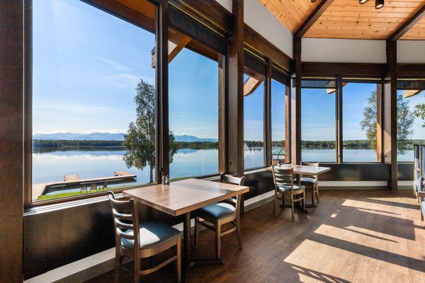 Lake and mountain views from every seat in the house!