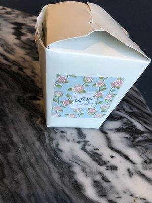 Pretty box for the cupcake