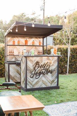 Our Rustic Wedding Bar