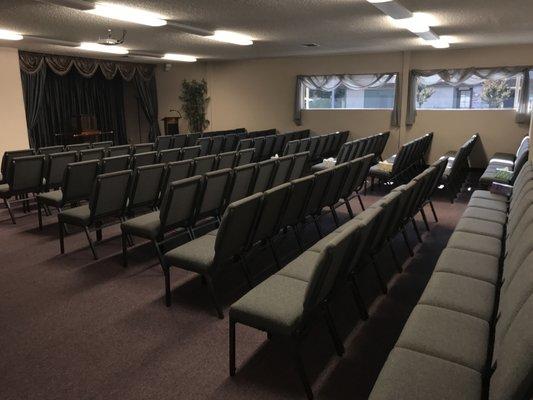 Another view of our Chapel with seating for approximately 100 people