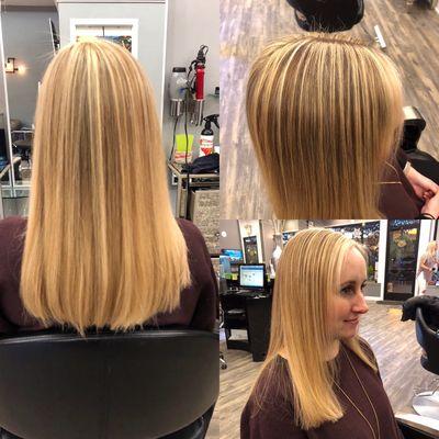 Beautiful Blonde Highlights and Haircut