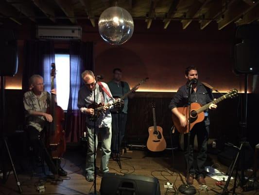 "Old Town Tradition" bluegrass band playing upstairs on a Thursday night. Excellent!