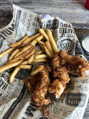 Chicken tenders and fries