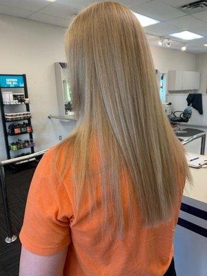 This is the after Number 9 blonde . Love it